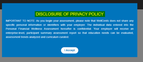Disclosure of Privacy Policy
