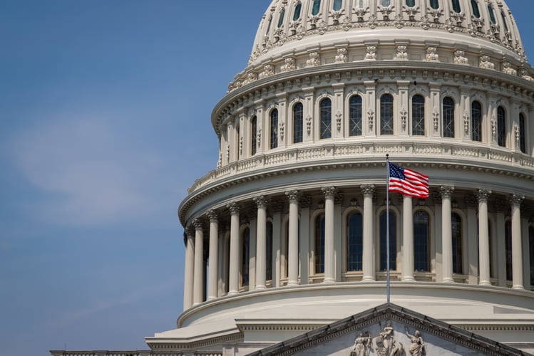 The United States capitol building in Washington DC