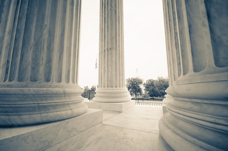 The US Supreme Court and Capitol Building - Washington DC