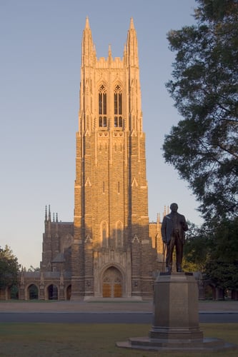 Duke University Chapel in the morning