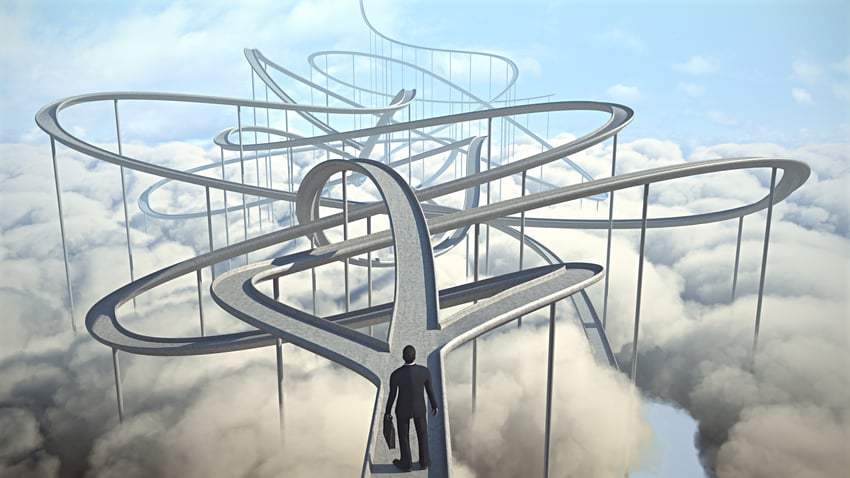 Businessman choosing the right investment options