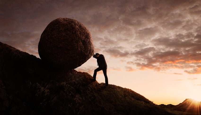 A man suffering hardship and is fighting the urge to withdraw from his retirement fund
