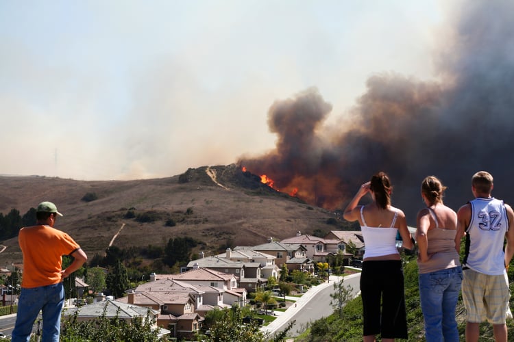 Brush Fire Threatening Homes