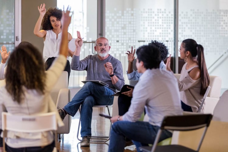Plan Committee in a meeting