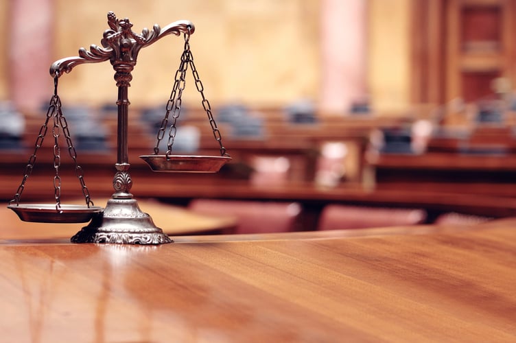 Scales of Justice in the Courtroom