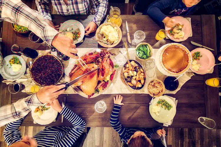 Traditional Holiday Stuffed Turkey Dinner