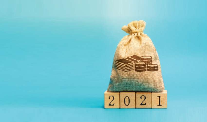 A sack containing 2021 tax saver’s credit savings