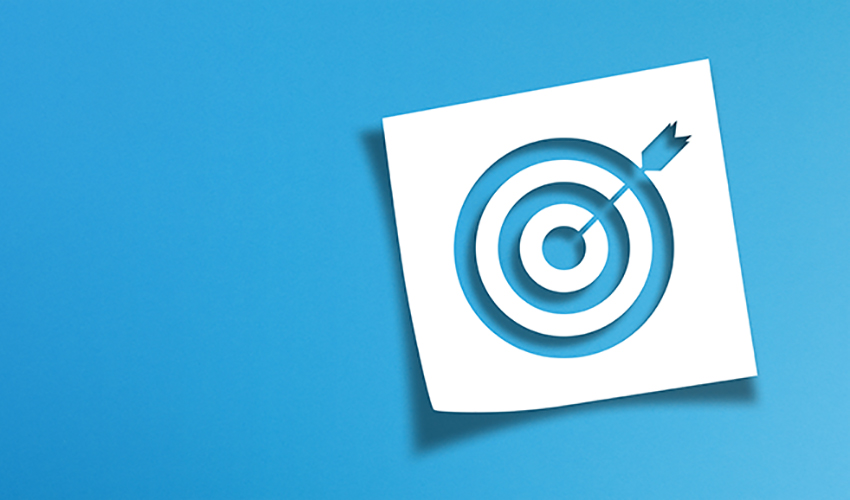 target with blue arrow