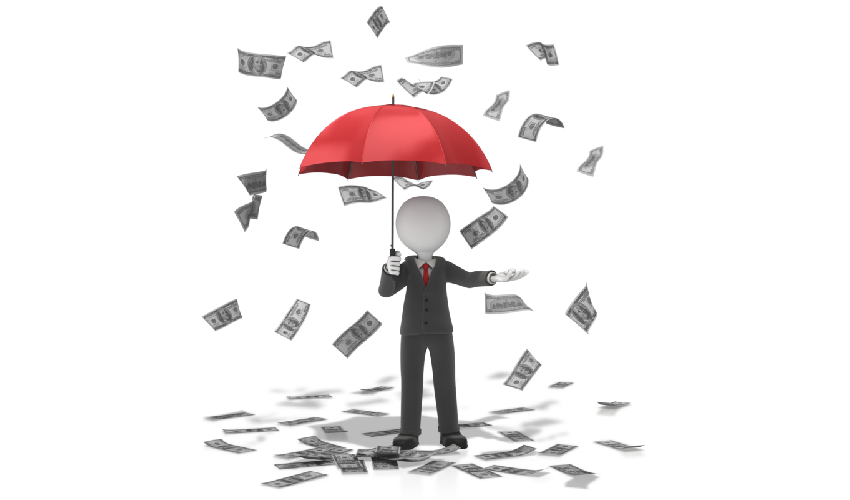 A person weathering market conditions