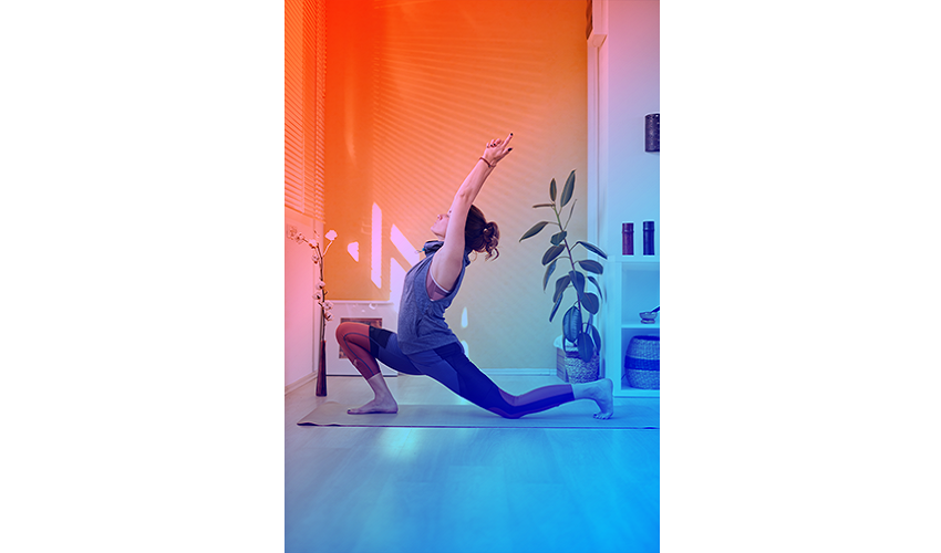 Woman stretching her financial wellness