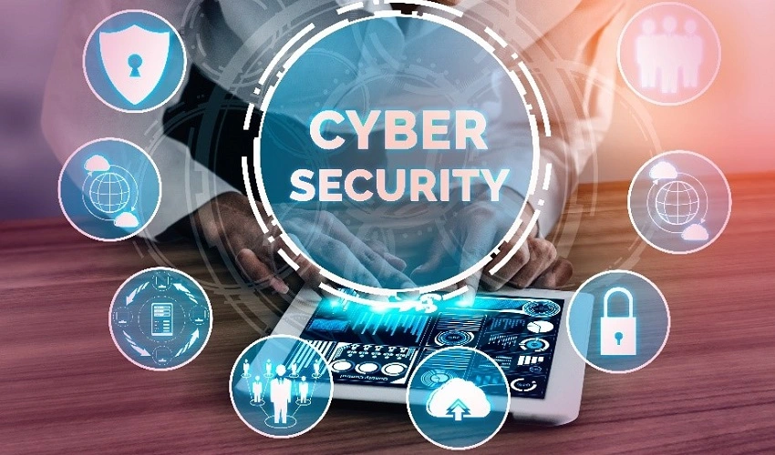 Bubbles showing the importance of cybersecurity in retirement plans